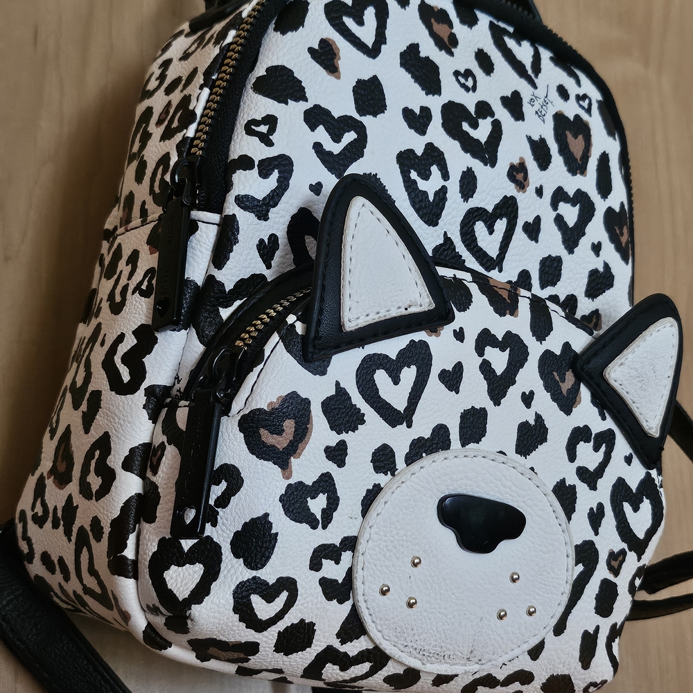 Betsey Johnson Small Leather Convertible Kitty Backpack